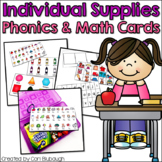 Individual Supplies - Phonics and Math Instruction Cards