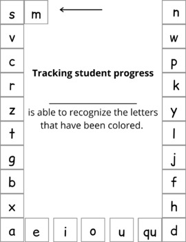 Preview of Individual and interactive letter tracking chart