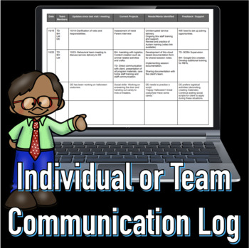 Preview of Individual or Team Communication Log for google docs