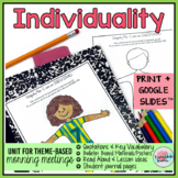 Individuality Be Yourself Activities for Social Emotional 