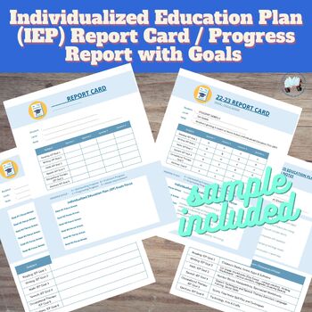Preview of Individualized Education Plan (IEP) Report Card / Progress Report with Goals