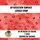Individualized Education Plan IEP Student Self-Reflection 
