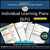 Individualized Learning Plan (ILP) for Elementary and Midd