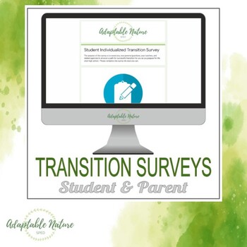 Preview of Individualized Transition Student & Parent Survey on Google Form