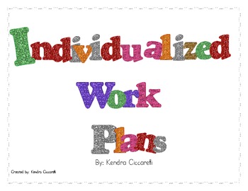 Preview of Individualized Work Plans-August/September