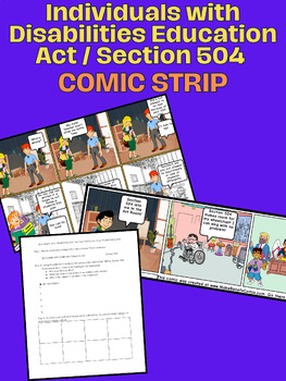 Preview of Individuals with Disabilities Education Act / Section 504 Comic Strip Assignment