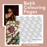 Indonesian Batik Colouring Pages (Batik Printable Patterns)