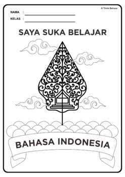 Indonesian Book Cover (Gunungan Design) by Think Bahasa | TpT