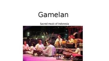 Preview of Indonesian Gamelan Music - an introduction