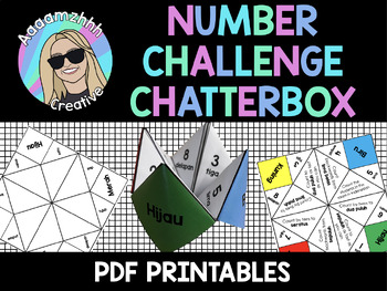 Preview of Indonesian Number Counting Chatterbox fun revision activity