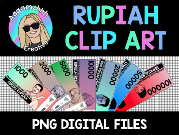 Preview of Indonesian Rupiah IDR Notes Play Money Clip Art
