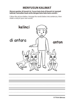 Indonesian Sentence Building Activity Prepositions By Think Bahasa