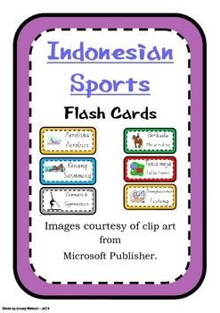 Preview of Indonesian Sports Flashcards