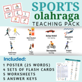 Indonesian Types of Sports NO PREP Packet (Poster, Flash C