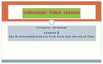 Preview of Indonesian Video Lessons