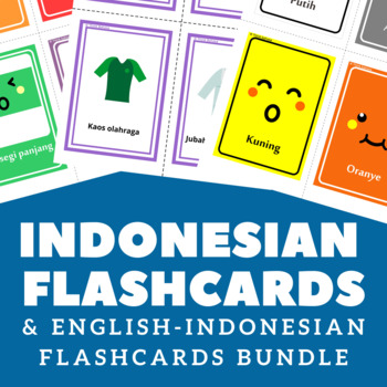 Preview of Indonesian Vocabulary Pack | Over 400 words (15 SETS OF FLASHCARDS)