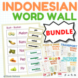 Indonesian word walls bundle (250 Indonesian vocabulary words)