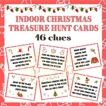 Indoor christmas treasure hunt brain breaks fun reading activity ...