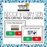 Indoor & Lobby Environmental Signs Yes or No Task Cards Fu