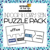 Indoor & Lobby Sign Puzzle Pack {Reading in Real Life}