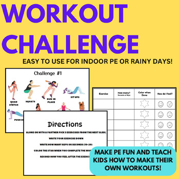 Preview of Indoor PE Workout Challenge