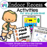 Indoor Recess Activities and Games for Large Groups