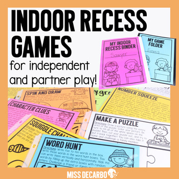 Preview of Indoor Recess Games and Morning Bin Games