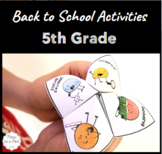 Cootie Catcher Template Summer School Get to Know You 5th 