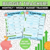 Monthly and Weekly Budget Tracker for Kids! Money Manageme