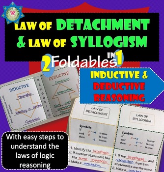 Preview of Inductive and Deductive Reasoning / Law of Detachment and Syllogism Foldables