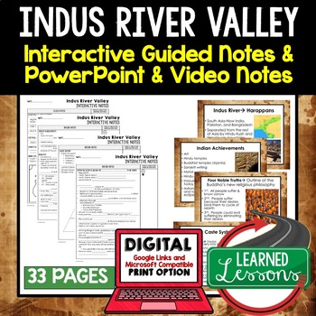 Preview of Indus River Valley Civilization Guided Notes and PowerPoints, Google