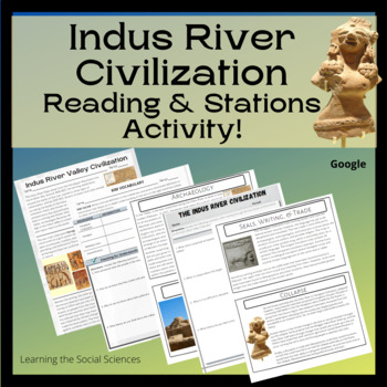 Preview of Indus River Valley Civilization Reading & Stations Activity: Print & Digital