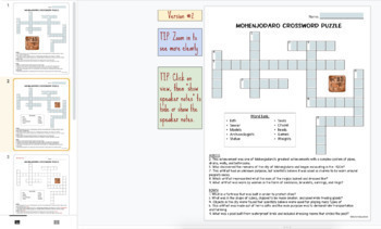 Indus River Valley Crossword Puzzle Activity by E is for Education