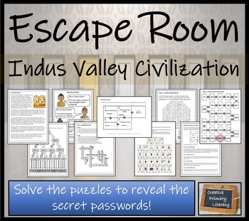 Preview of Indus Valley Civilization Escape Room Activity