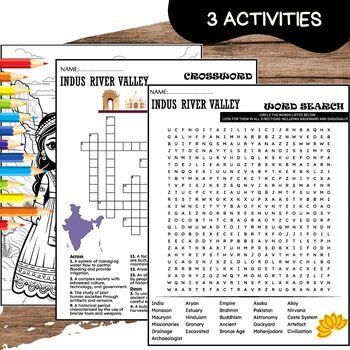 Ancient India Indus River Valley Activity - FREE Crossword Puzzle