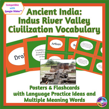 Preview of Indus Valley Civilization - Print and Digital Vocabulary about Ancient India