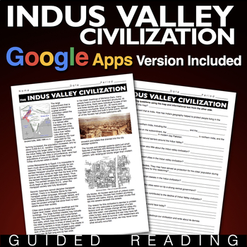 Indus Valley/Harappa Civilization Informational Text Worksheet | TpT