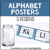Modern Farmhouse Classroom Decor Alphabet Posters - Indust