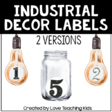 Modern Farmhouse Classroom Decor Labels - Industrial Chic 