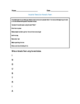 Preview of Industrial Revolution Activities