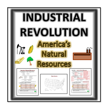 Preview of Industrial Revolution- American Map and Natural Resources