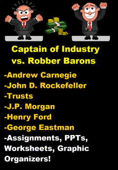 Preview of Industrial Revolution- Captain of Industry vs Robber Barons--> FULL LESSON PLAN!