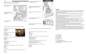 Preview of Industrial Revolution Causes& Effects WebQuest (Great Britain)