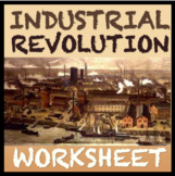 Industrial Revolution Causes and Effects Activity Worksheet CCLS