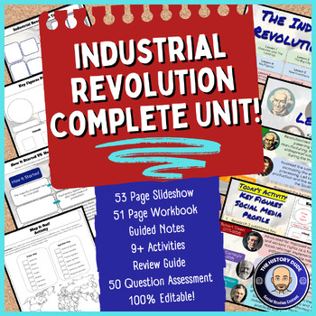 Preview of Industrial Revolution Complete Unit Slides, Guided Notes, Activities, and Tests!