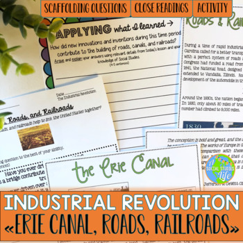 Preview of Industrial Revolution - Erie Canal, Roads, Railroads