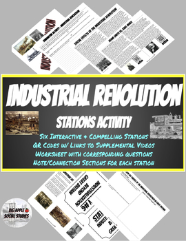 Preview of Industrial Revolution Interactive Stations Activity