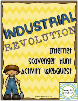 Preview of Industrial Revolution Internet Scavenger Hunt WebQuest Activity