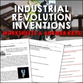 Industrial Revolution Inventions Reading Worksheets and An