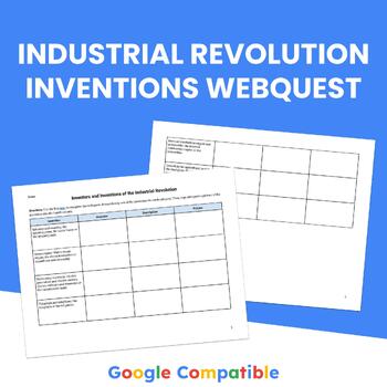 Preview of Industrial Revolution Inventions Webquest
